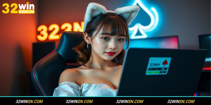 Giao diện trang chủ 32Win với thanh menu chính nổi bật mục 